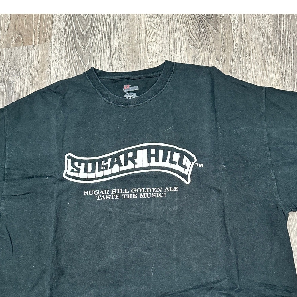 Sugar Hill Golden Ale Taste the Music TShirt Mens XL Black Music Festival TShirt - Picture 2 of 9